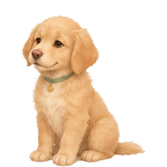 Biscuit the golden puppy